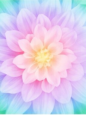 Hoffman keep dreaming  quilt panel Pastel Rainbow Floral 60” x 60”